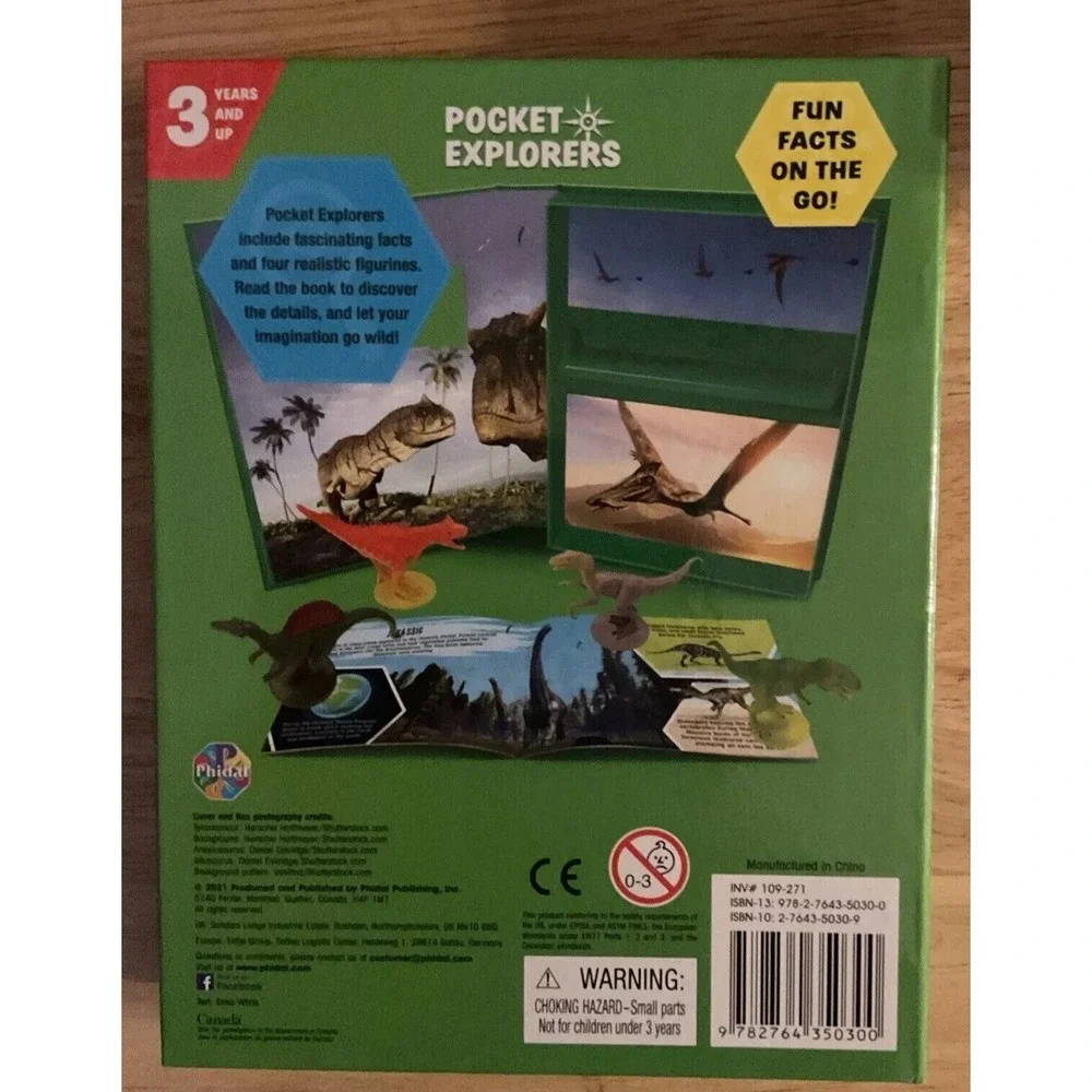 Pocket Explores Set Of 4 Book, Dinosaurs, Wild Cat,‎ Sharks, And Reptiles, 2021